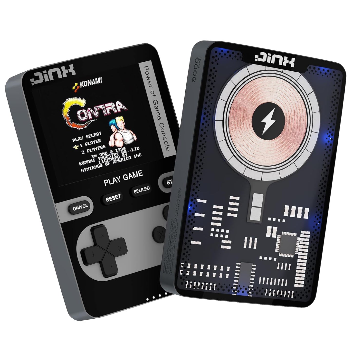 JINX Alpha Wireless Magnetic Powerbank with Retro Video Game