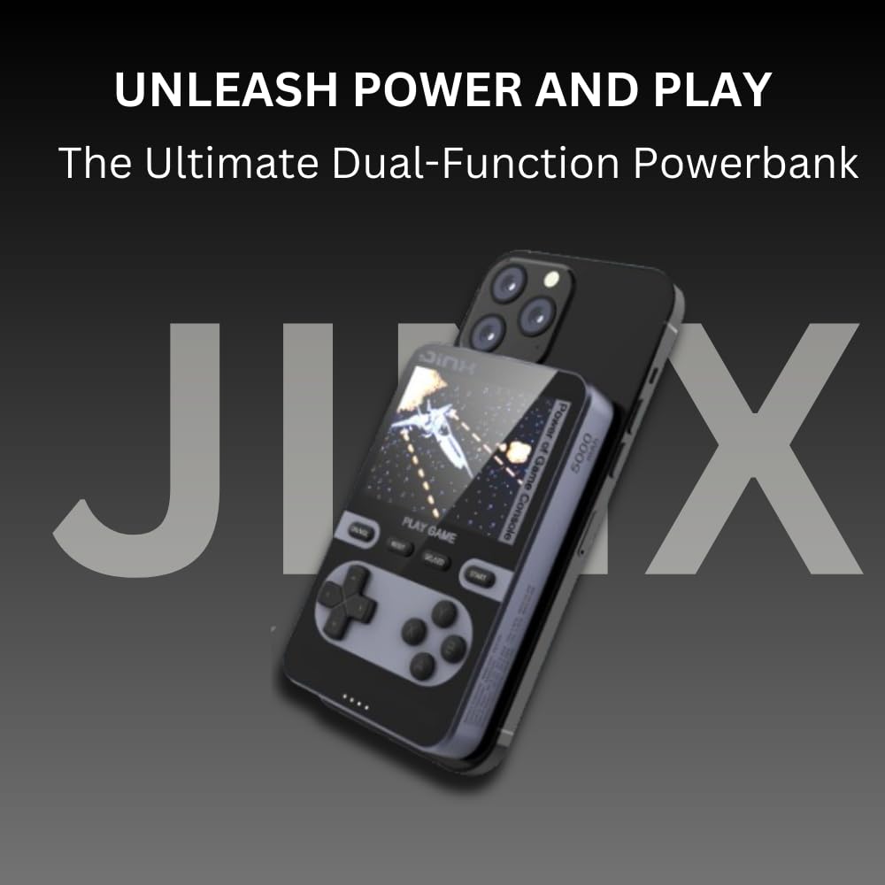 JINX Alpha Wireless Magnetic Powerbank with Retro Video Game