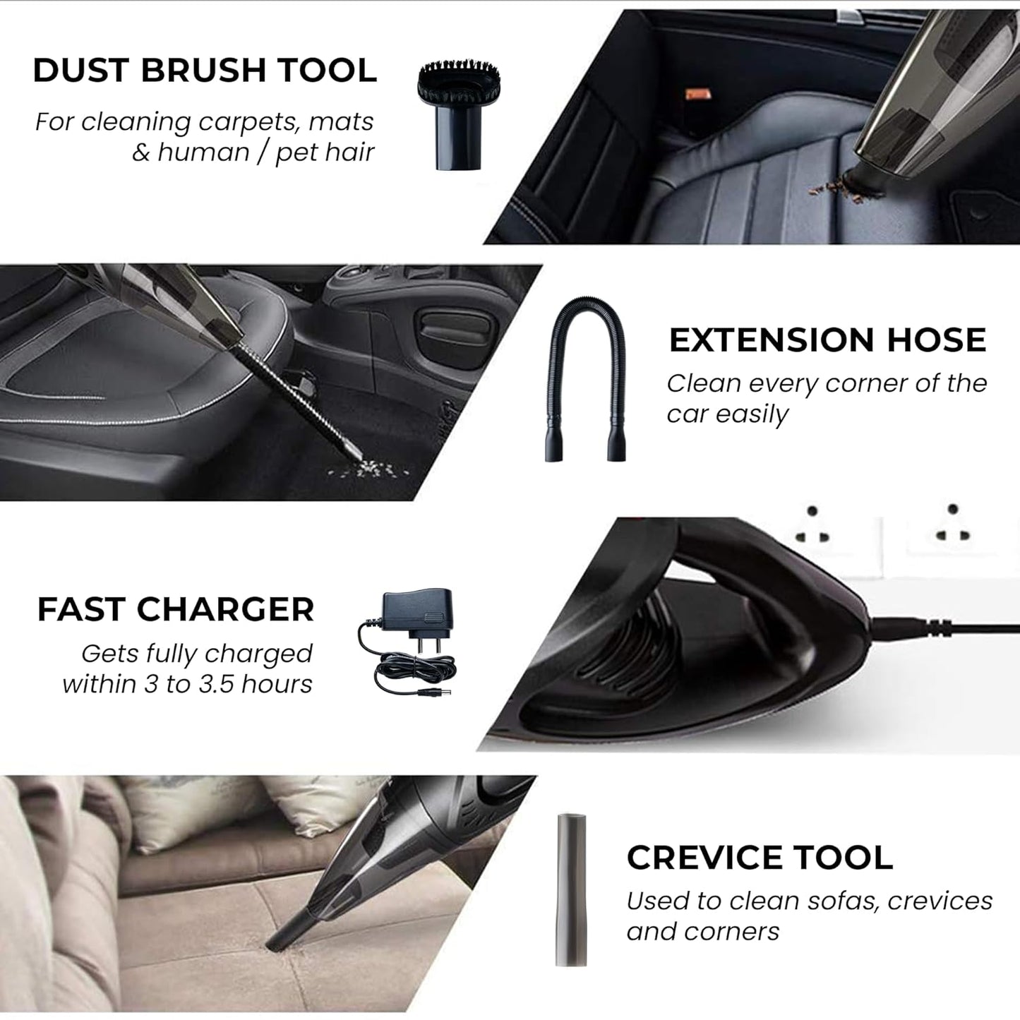 Tusa Cordless Vacuum Cleaner for Car & Home